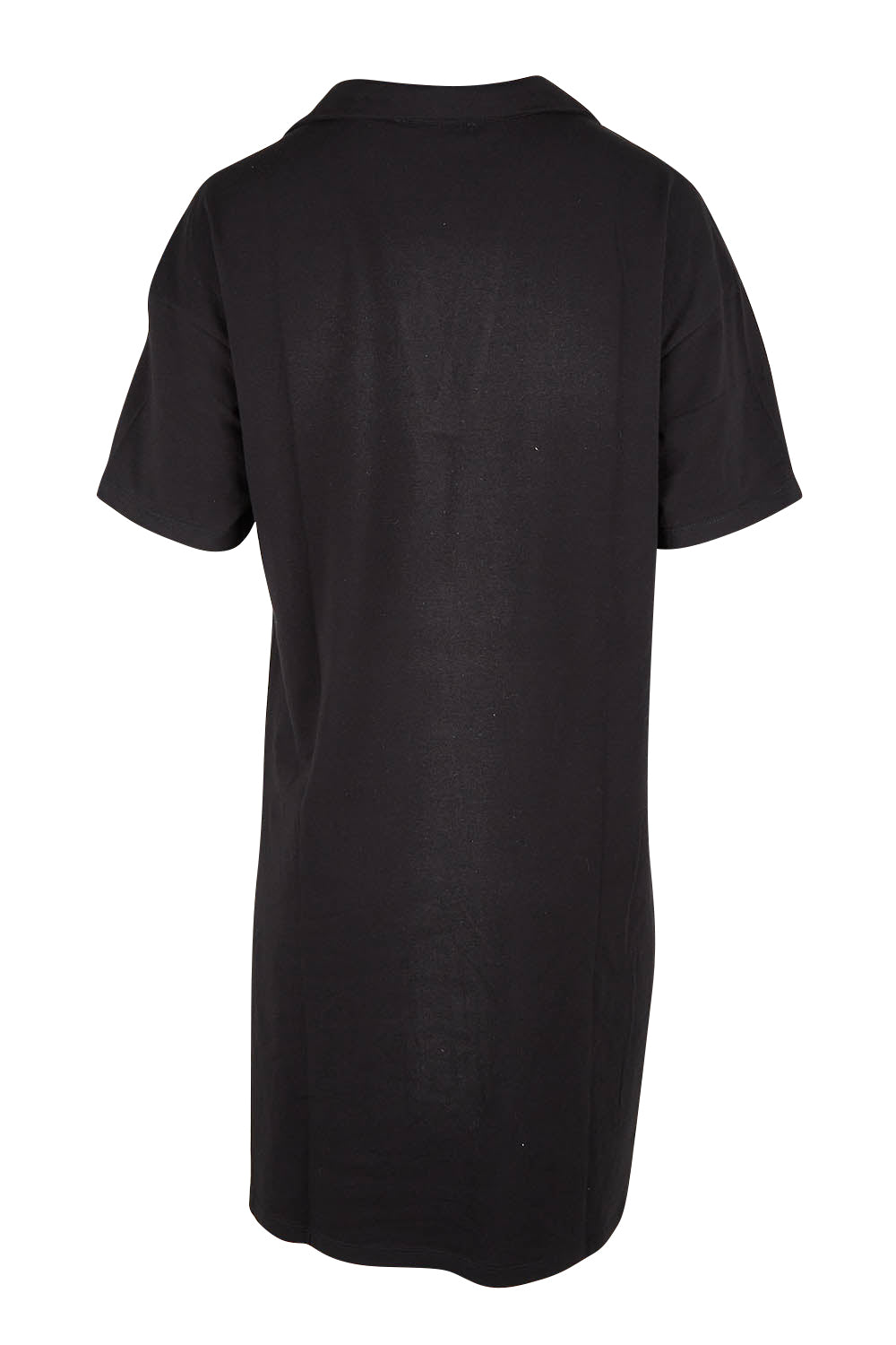 Product shot of the Deana Polo Dress in colour Black (Black), from the back
