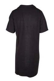 Product shot of the Deana Polo Dress in colour Black (Black), from the back