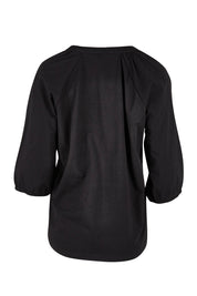Product shot of the Prue Tee in colour Black (Black), from the back