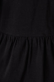 Product shot of the Celia Tee in colour Black (Black), detail