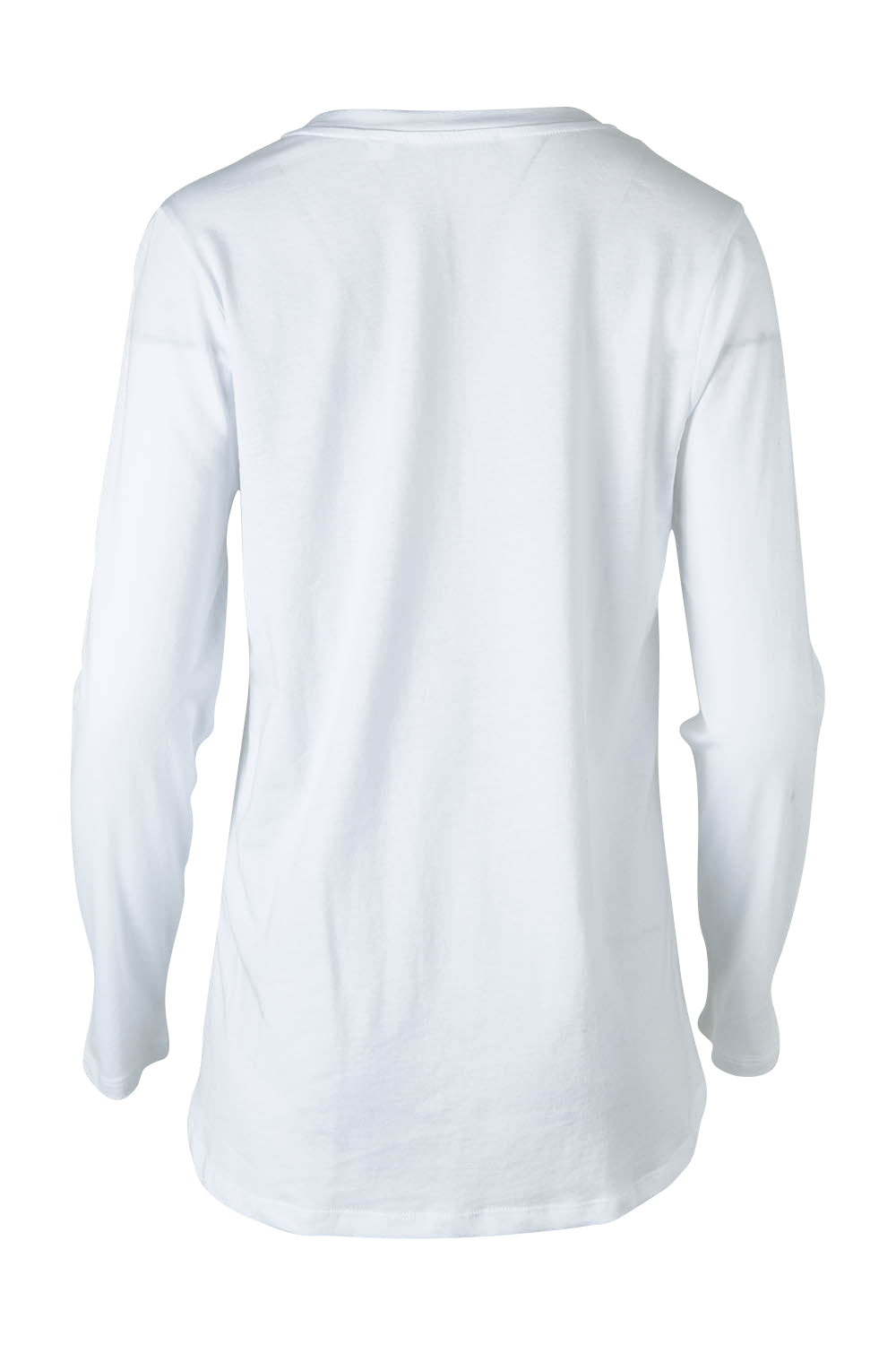 Product shot of the Sydney Long Sleeve Tee in colour White (White), from the back