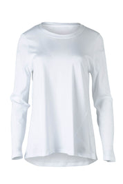 Product shot of the Sydney Long Sleeve Tee in colour White (White), from the front