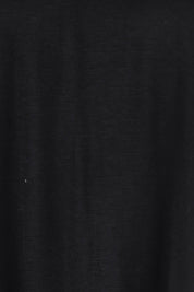 Product shot of the Coral Bamboo Shirred Tee in colour Black (Black), detail