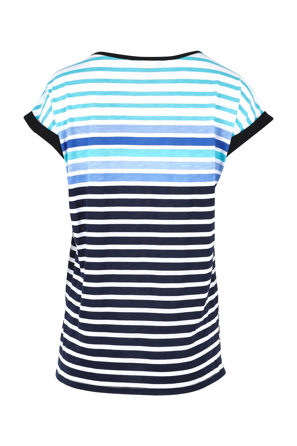 Product shot of the Gracie Cotton Tee in colour Bluehaze (Blue), from the back