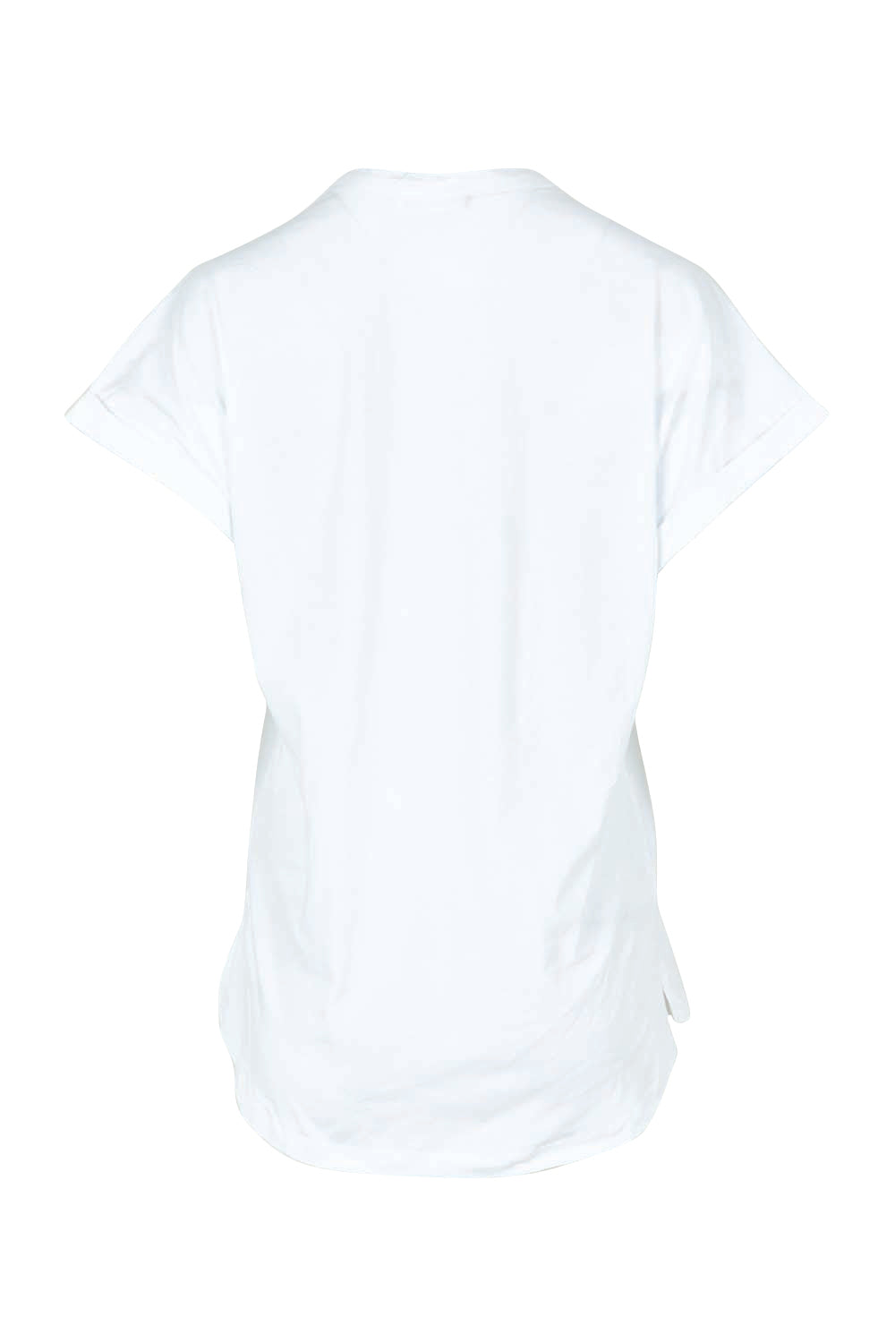 Product shot of the Bridie Cotton Tee in colour White (White), from the back