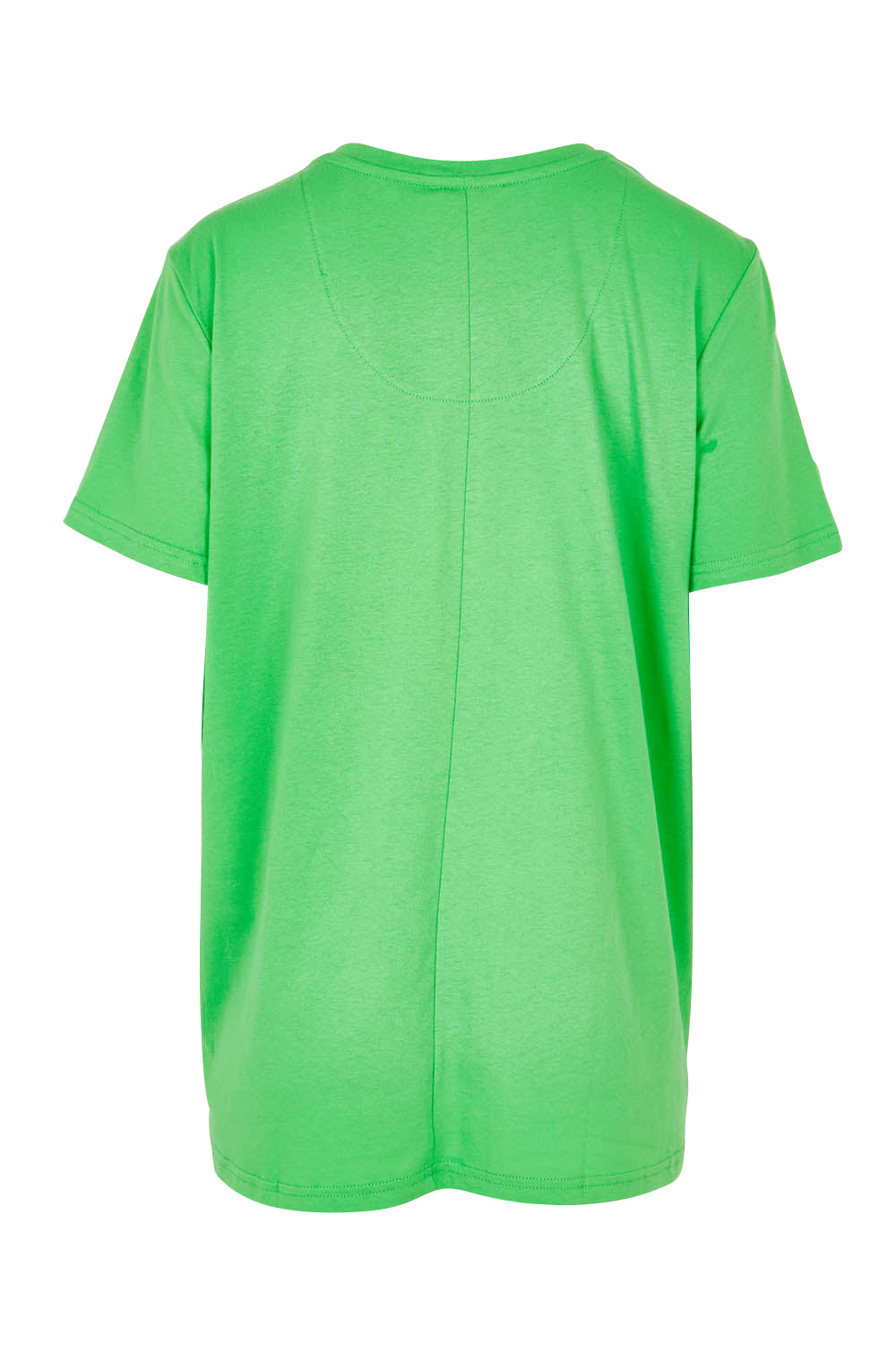 Product shot of the Teagan Cotton Vin colourNeck Tee - Surfbeach (Green), from the back