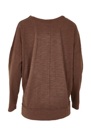 Product shot of the Roxette Cotton Tee in colour Chocolate, from the back