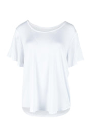 Product shot of the Everleigh Bamboo Tee in colour White (White), from the front