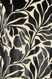 Product shot of the Ellia Cotton Crew Tee in colour Floral (White), detail