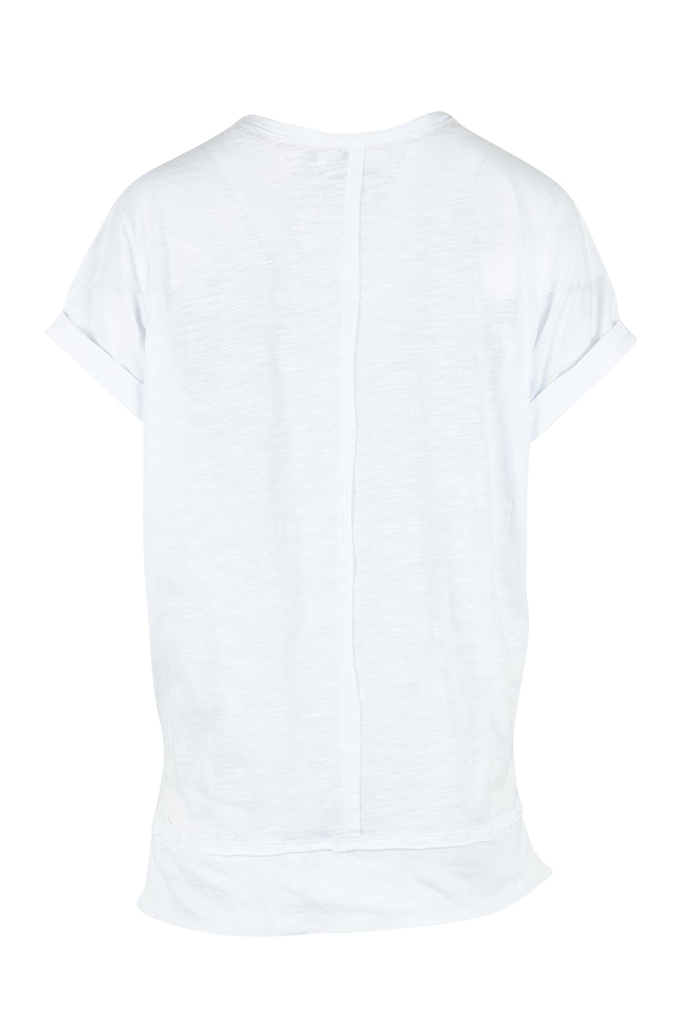 Product shot of the Shirley Cotton Short Sleeve Tee in colour White (White), from the back