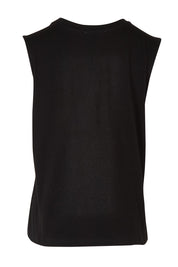 Product shot of the Jordyn Cotton Tank in colour Black (Black), from the back