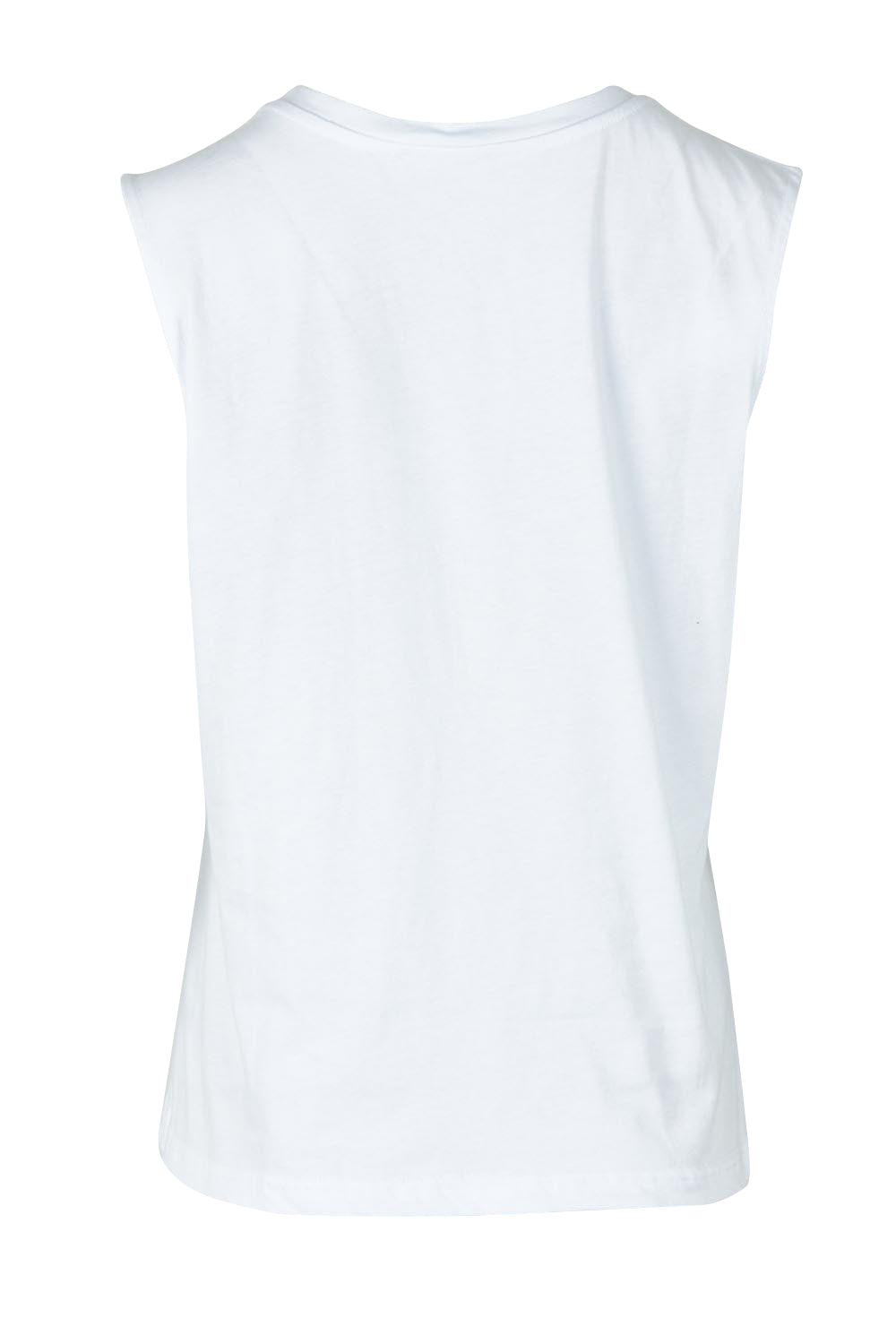 Product shot of the Jordyn Cotton Tank in colour White (White), from the back