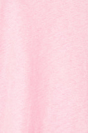Product shot of the Lottie Embroidered Cotton Tee in colour Pink (Pink), detail