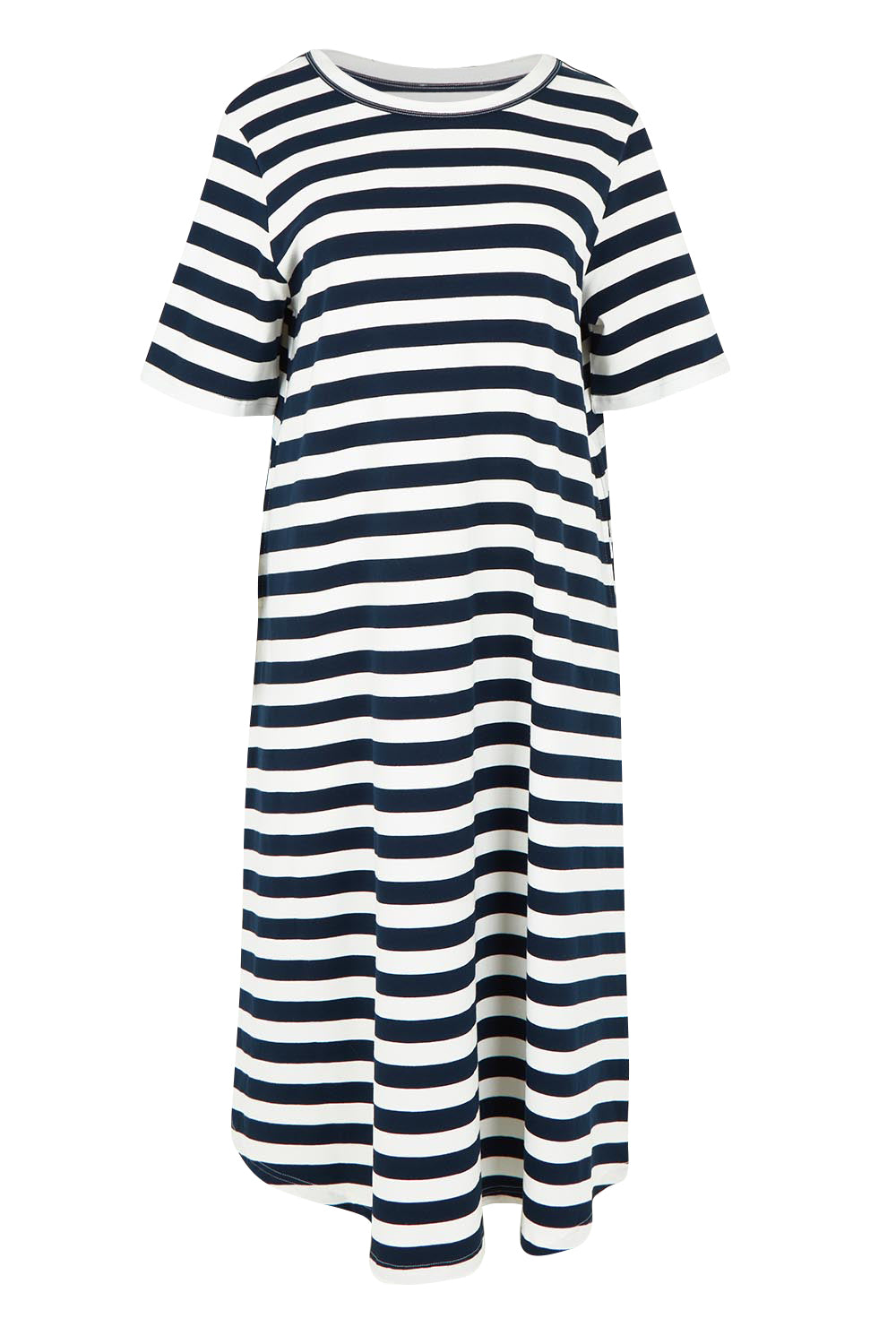 Product shot of the Eloise Cotton Tin colourShirt Dress - Navy (Blue), from the front