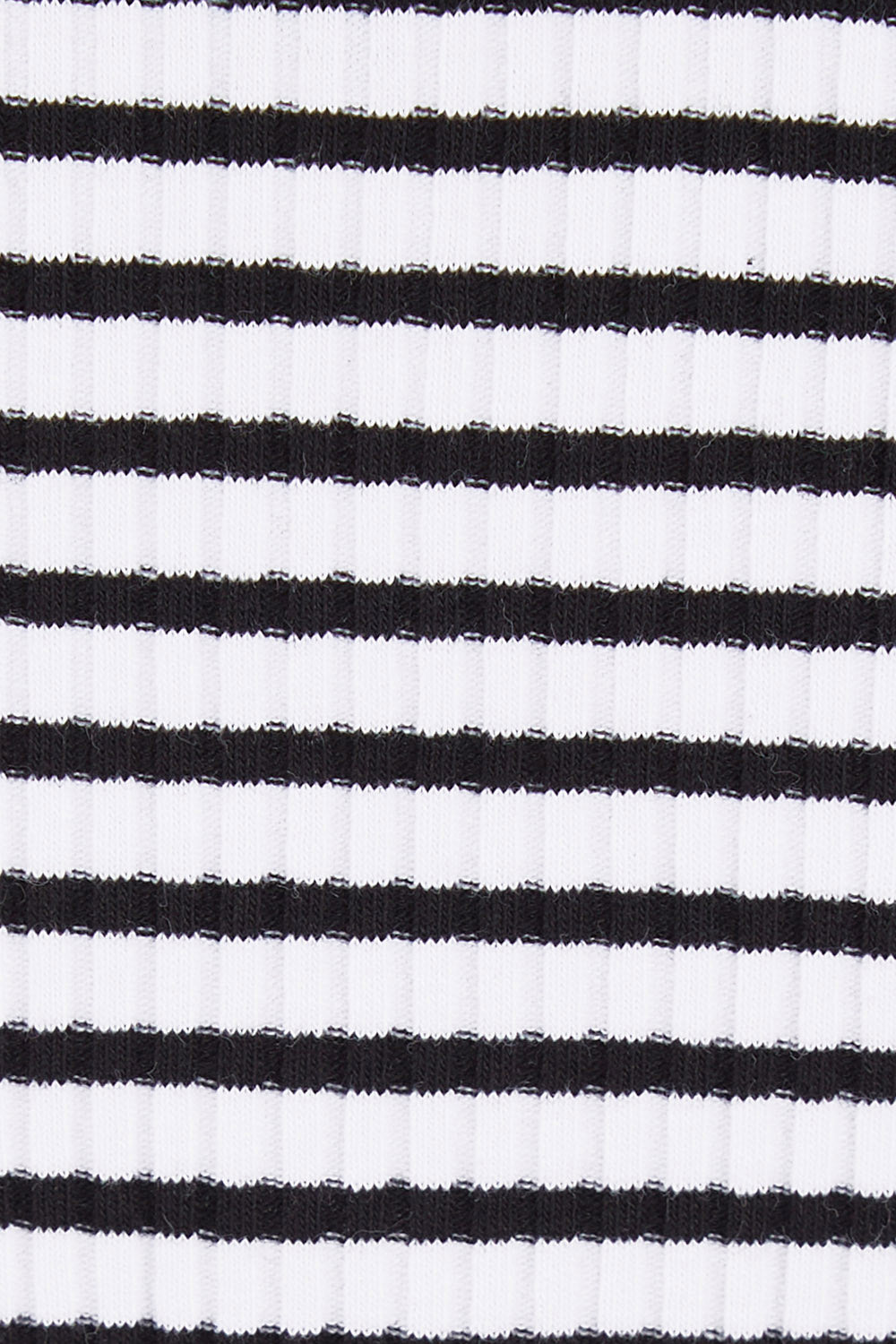 Product shot of the Mimi Rib Tank in colour Whiteblack (White), detail