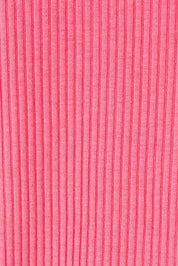 Product shot of the Rosa 3/4 Rib Top in colour Berry (Pink), detail