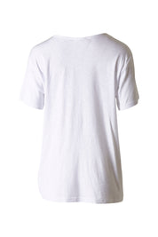 Product shot of the Burleigh Tee in colour White (White), from the back