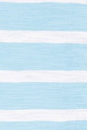 Product shot of the Kathy Tee in colour Bluestripe (Blue), from the front