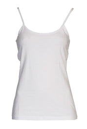 Product shot of the Tina Singlet in colour White (White), from the front