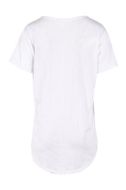 Product shot of the Ava Tee in colour White (White), from the back