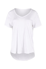 Product shot of the Ava Tee in colour White (White), from the front