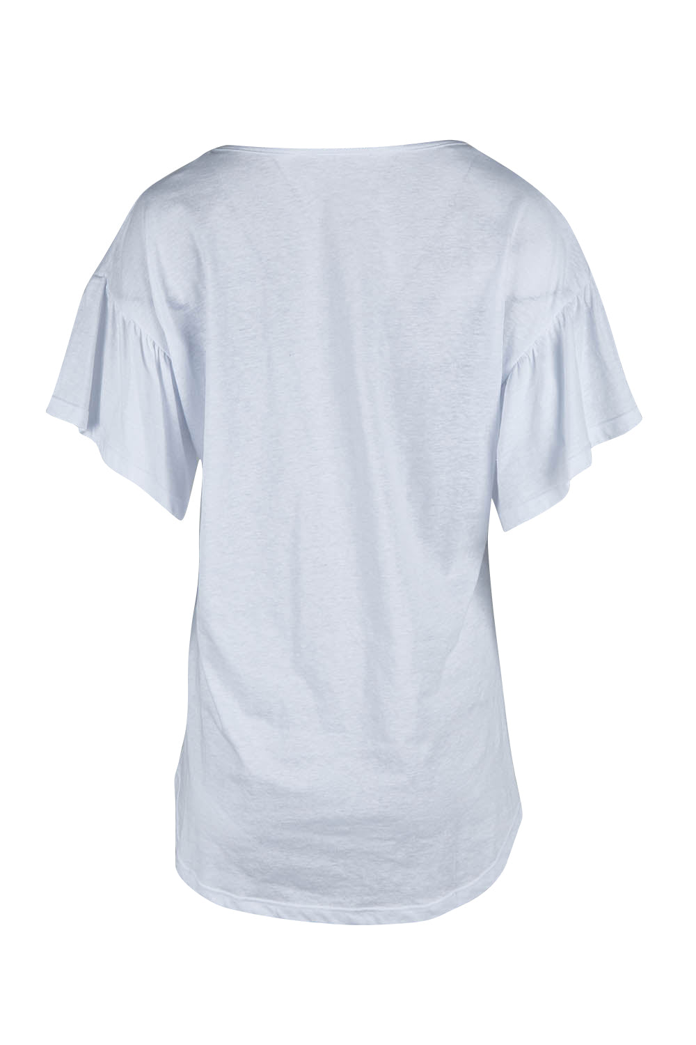 Product shot of the Alessi Frill Top in colour White (White), from the back