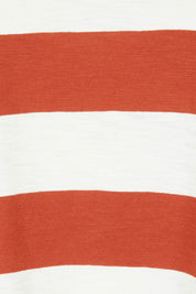 Product shot of the Hailey Short Sleeve Tee in colour Terracotta, detail