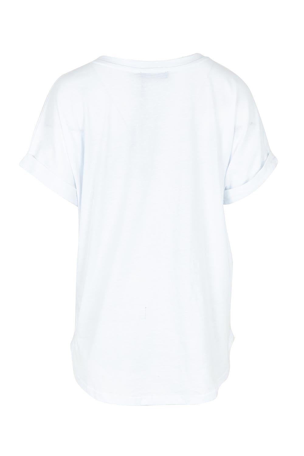 Product shot of the Hailey Short Sleeve Cotton Tee in colour Rainbow, from the back