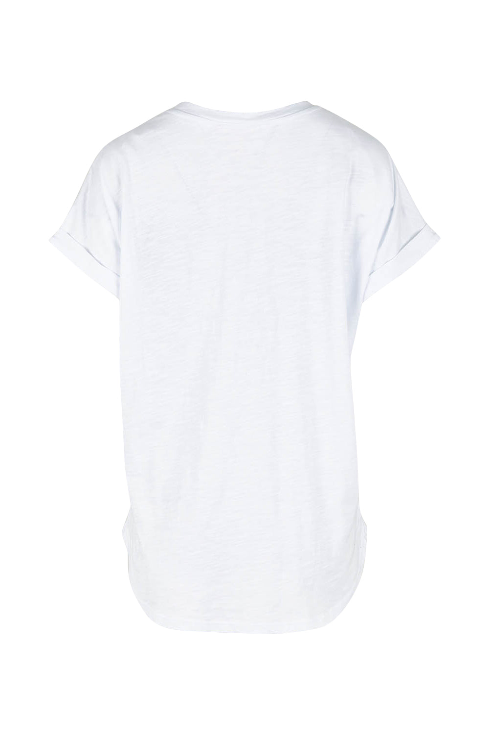 Product shot of the Hailey Short Sleeve Cotton Tee in colour White (White), from the back