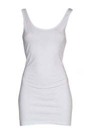 Product shot of the Whitney Tank Dress in colour White (White), from the front