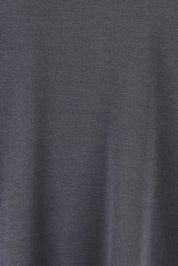 Product shot of the Elise Cotton Vin colourNeck Rib Dress - Steel (Grey), detail