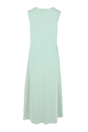 Product shot of the Sabrina Maxi Dress – Green in colour Green, from the back