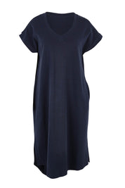 Product shot of the Jolene Tin colourShirt Dress - Navy (Blue), from the front