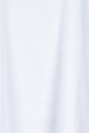 Product shot of the Brixley Long Sleeve Cotton Top in colour White (White), detail