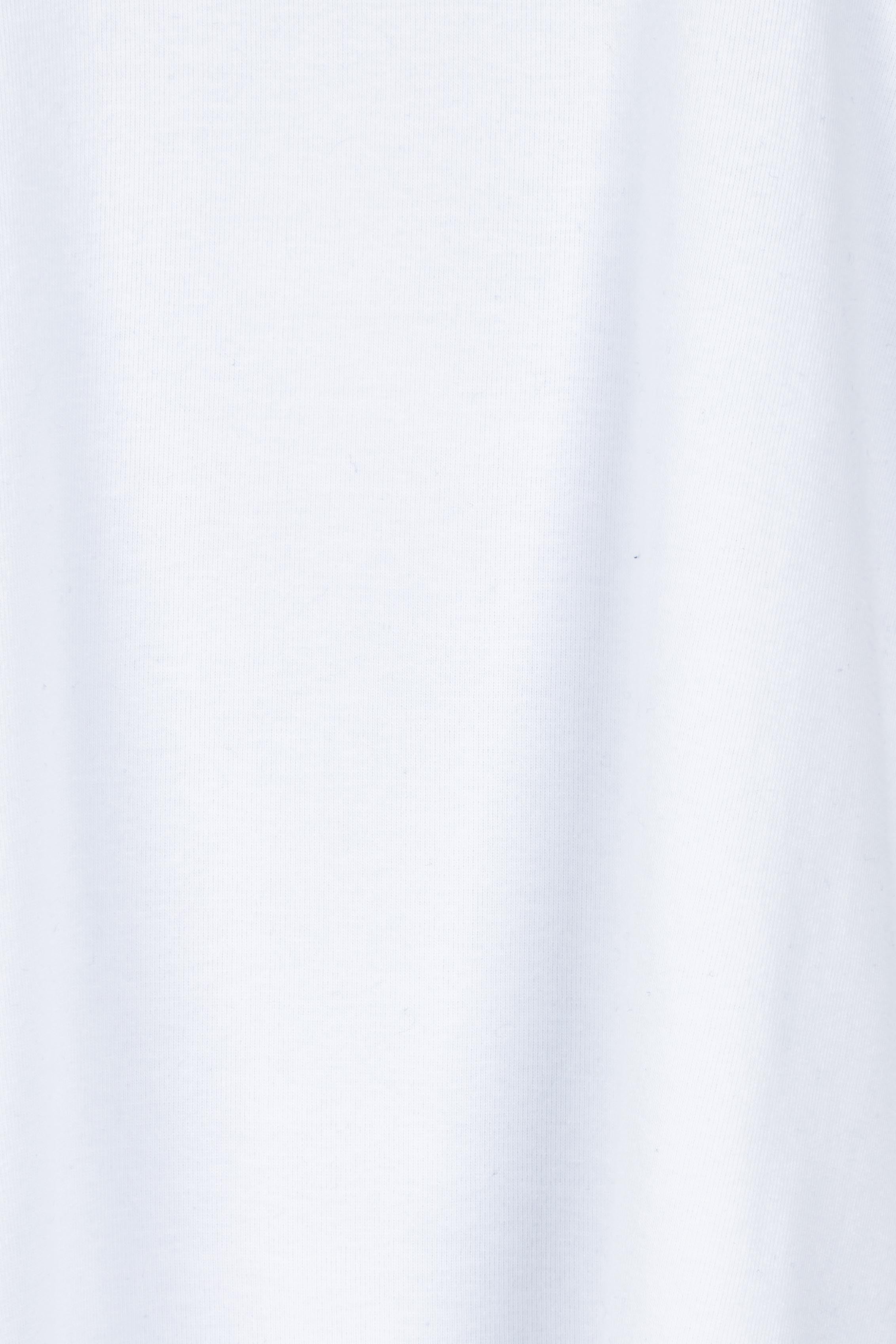 Product shot of the Brixley Long Sleeve Cotton Top in colour White (White), detail