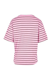 Product shot of the Relax Boxy Tee – Pinkchoc in colour Pinkchoc, from the back