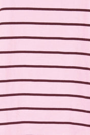 Product shot of the Relax Boxy Tee – Pinkchoc in colour Pinkchoc, showing detail