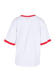 Product shot of the Relax Boxy Tee – Stlucia in colour Stlucia, from the back