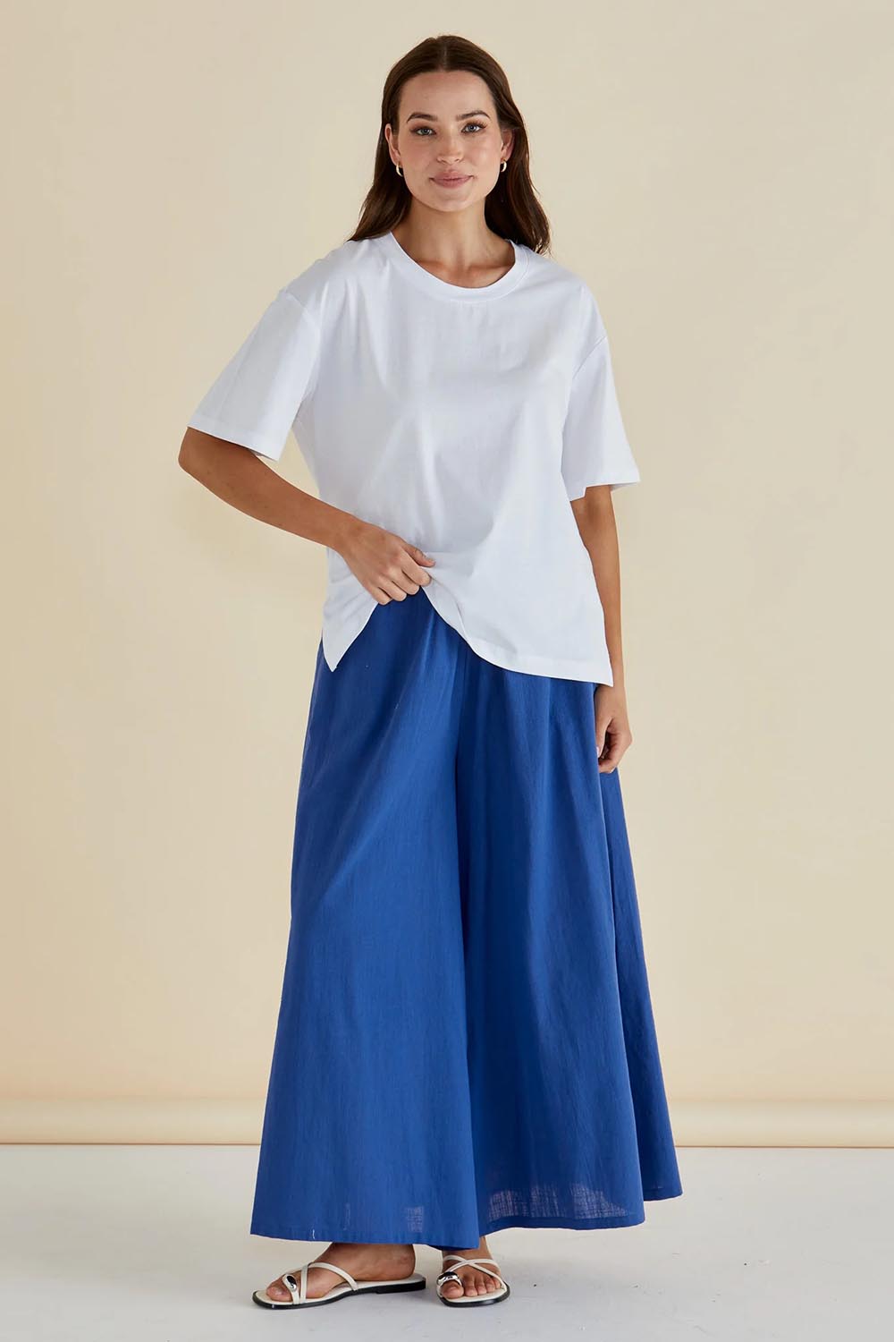 Relax Boxy Cotton Tee - White