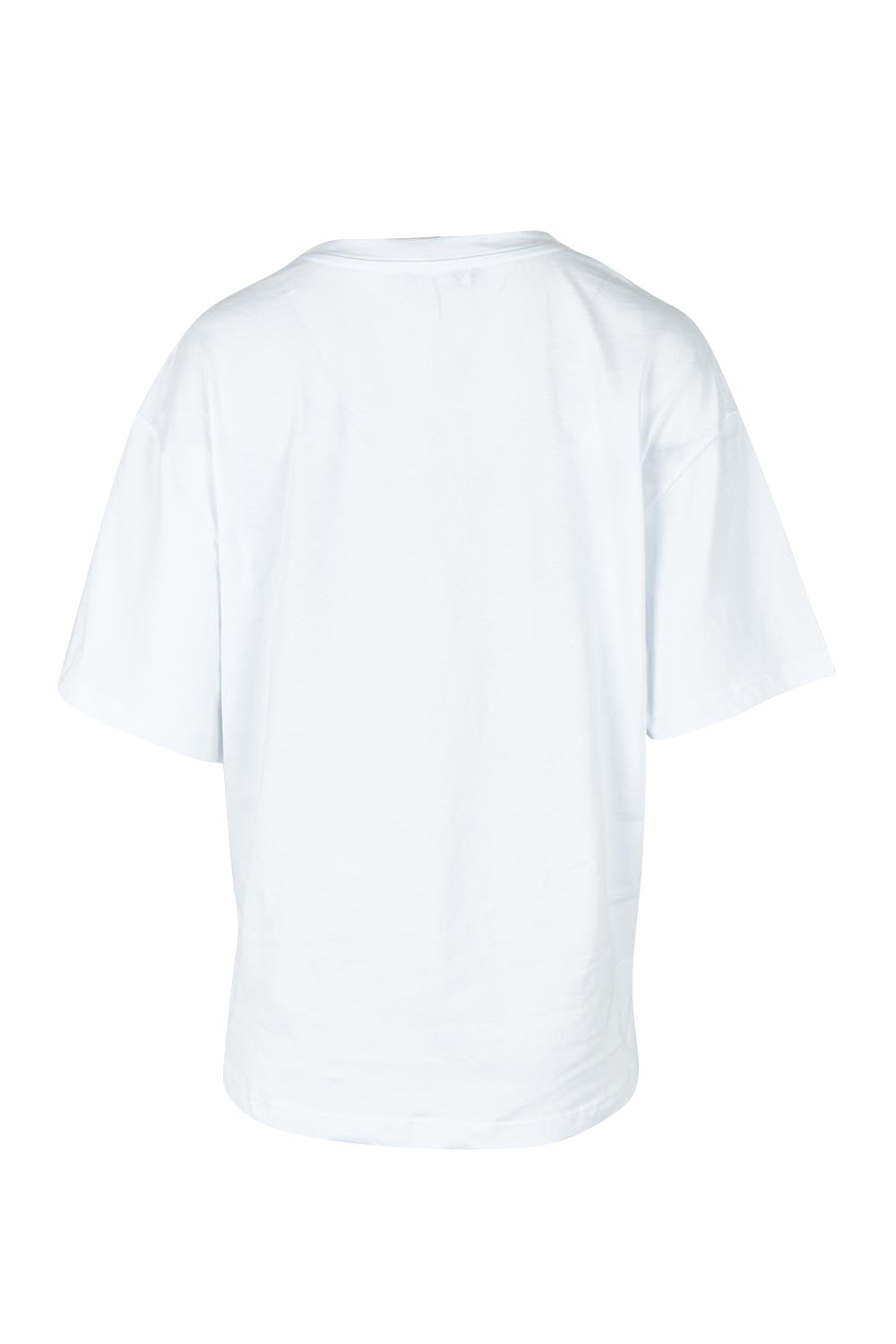 Product shot of the Relax Boxy Cotton Tee in colour White (White), from the back