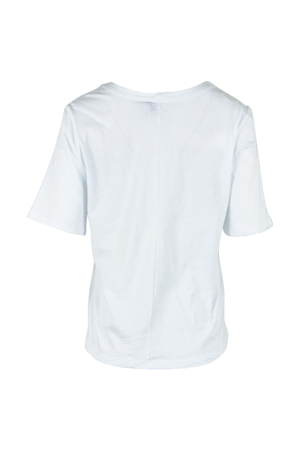Product shot of the Riley Cotton Tee in colour White (White), from the back