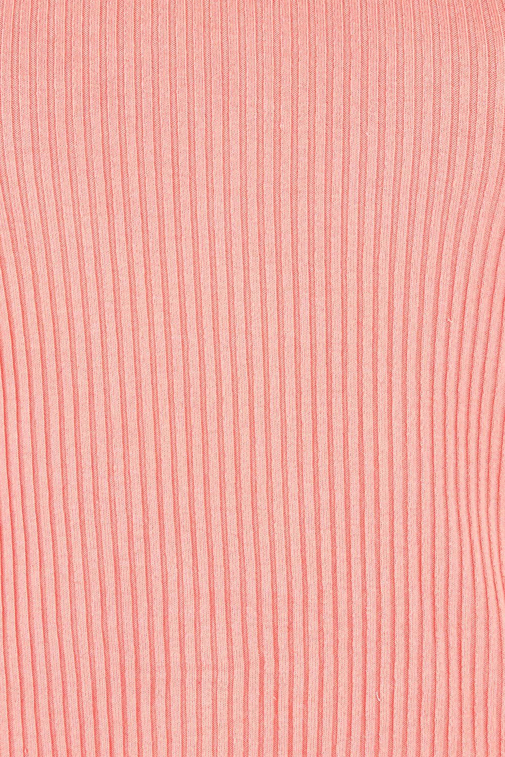 Product shot of the Francis Rib Tank in colour Peach (Pink), detail