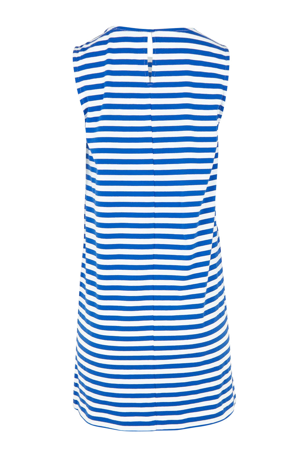 Product shot of the Tia Cotton Tank Dress in colour Royalblue (Blue), from the back