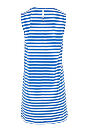 Product shot of the Tia Cotton Tank Dress in colour Royalblue (Blue), from the back