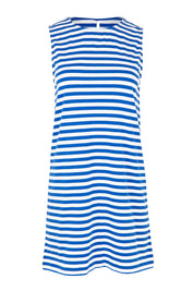 Product shot of the Tia Cotton Tank Dress in colour Royalblue (Blue), from the front