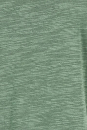 Product shot of the Cotton Boyfriend Tee in colour Green (Green), detail