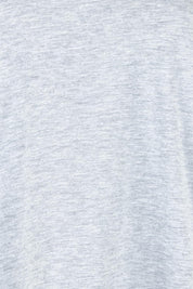Product shot of the Cotton Boyfriend Tee in colour Greymarle (Grey), detail