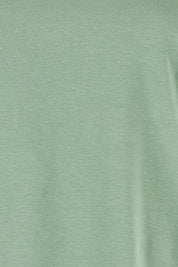 Product shot of the Cotton Slim Fit Tee in colour Green (Green), detail