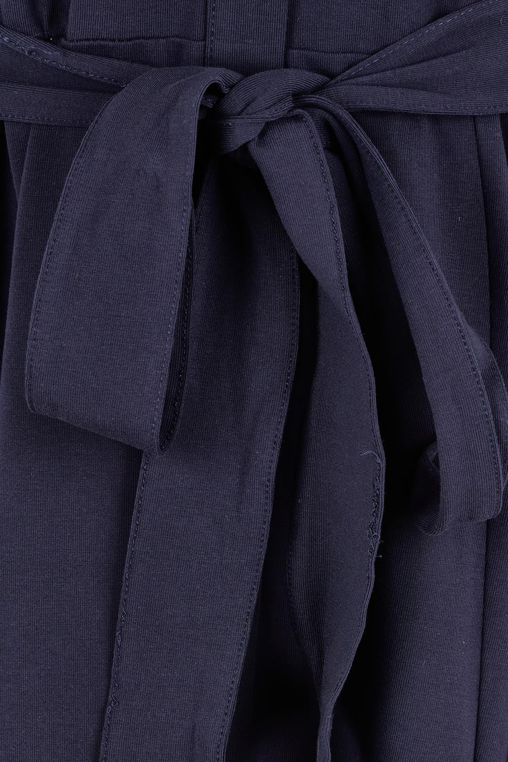 Product shot of the Rosalie Cotton Jersey Shirt Dress in colour Navy (Blue), detail