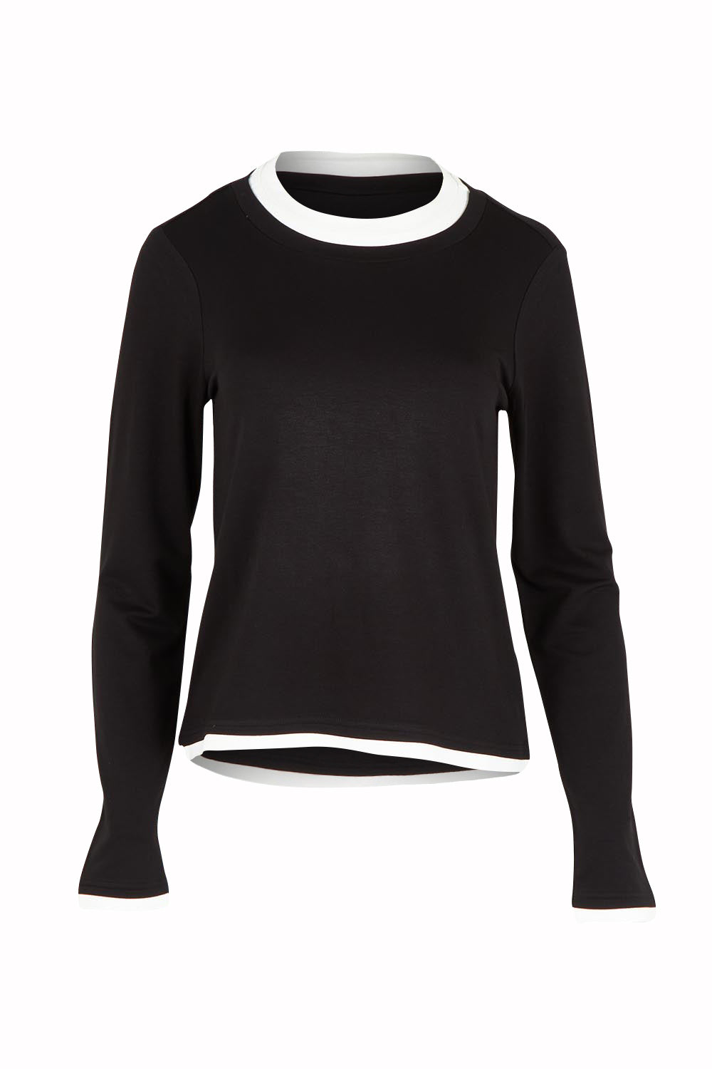Product shot of the Cloud Tee in colour Black (Black), from the front